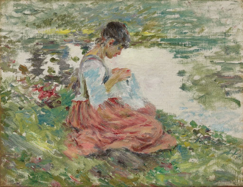 Ragazza che cuce, c.1891